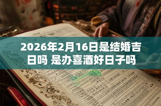 2026年2月16日是结婚吉日吗 是办喜酒好日子吗