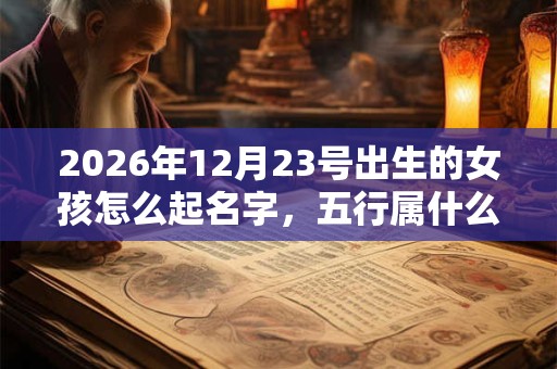2026年12月23号出生的女孩怎么起名字，五行属什么