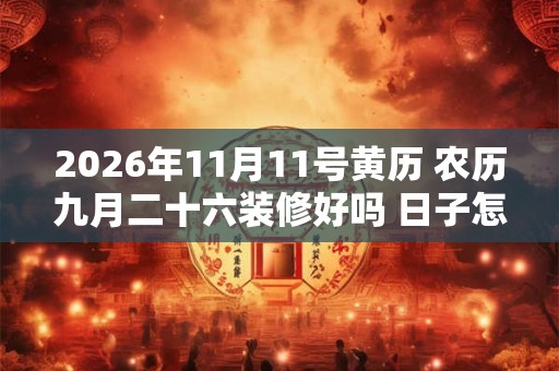 2026年11月11号黄历 农历九月二十六装修好吗 日子怎么样 2026年11月11号黄历 农历九月二十六装修好吗 日子怎么样