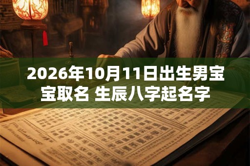 2026年10月11日出生男宝宝取名 生辰八字起名字