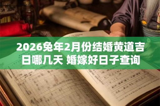 2026兔年2月份结婚黄道吉日哪几天 婚嫁好日子查询