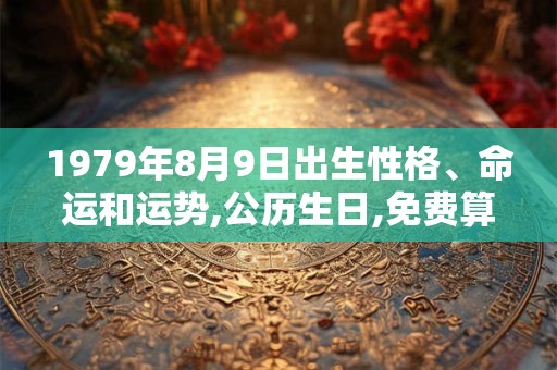 1979年8月9日出生性格、命运和运势,公历生日,免费算命