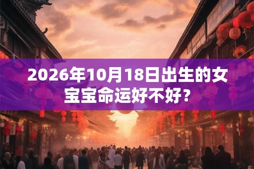 2026年10月18日出生的女宝宝命运好不好？