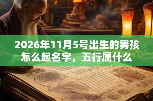 2026年11月5号出生的男孩怎么起名字，五行属什么