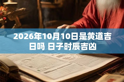 2026年10月10日是黄道吉日吗 日子时辰吉凶