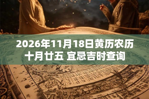 2026年11月18日黄历农历十月廿五 宜忌吉时查询