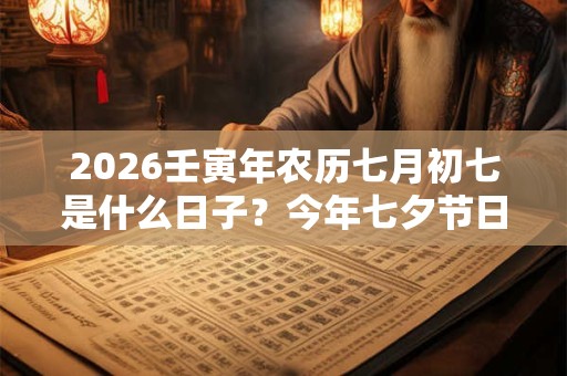 2026壬寅年农历七月初七是什么日子？今年七夕节日子好吗