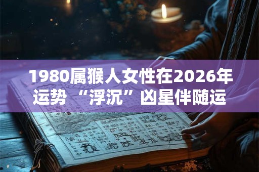 1980属猴人女性在2026年运势 “浮沉”凶星伴随运势不稳