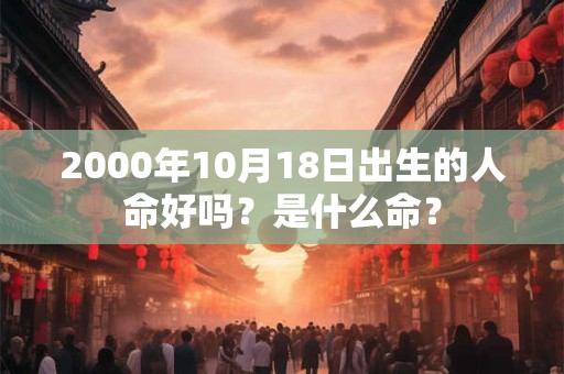 2000年10月18日出生的人命好吗？是什么命？