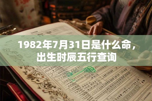 1982年7月31日是什么命,出生时辰五行查询 1982年7月31日是什么命,出生时辰五行查询