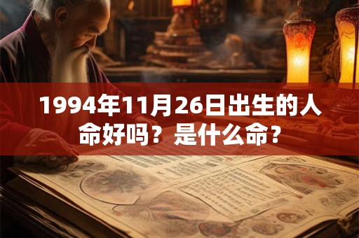 1994年11月26日出生的人命好吗?是什么命? 1994年11月26日出生的人命好吗?是什么命?