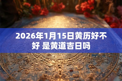 2026年1月15日黄历好不好 是黄道吉日吗 2026年1月15日黄历好不好 是黄道吉日吗