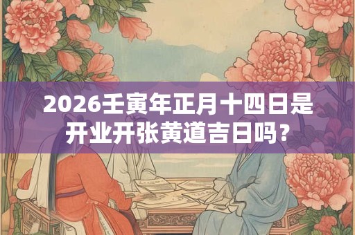 2026壬寅年正月十四日是开业开张黄道吉日吗？