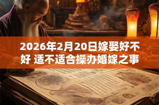 2026年2月20日嫁娶好不好 适不适合操办婚嫁之事