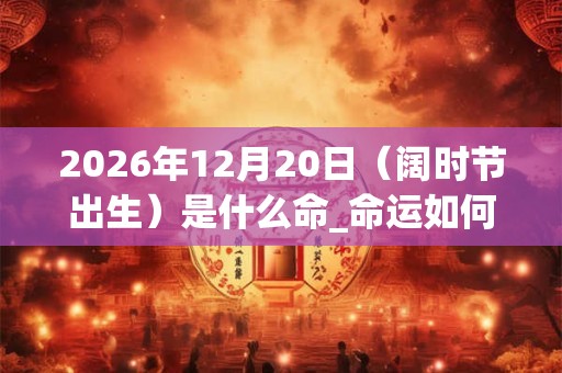 2026年12月20日(阔时节出生)是什么命_命运如何 2026年12月20日(阔时节出生)是什么命_命运如何