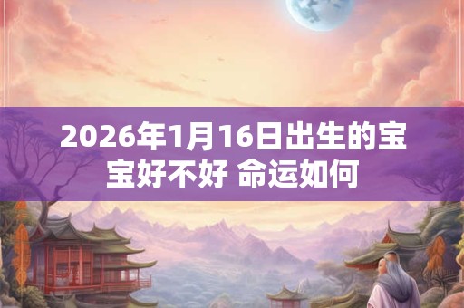 2026年1月16日出生的宝宝好不好 命运如何