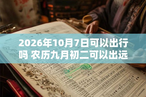 2026年10月7日可以出行吗 农历九月初二可以出远门吗