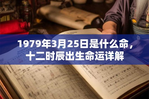 1979年3月25日是什么命,十二时辰出生命运详解 1979年3月25日是什么命,十二时辰出生命运详解