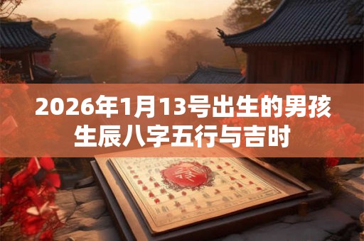 2026年1月13号出生的男孩生辰八字五行与吉时
