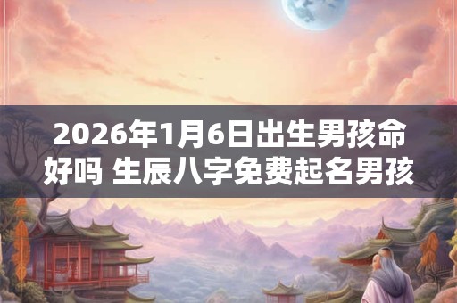 2026年1月6日出生男孩命好吗 生辰八字免费起名男孩