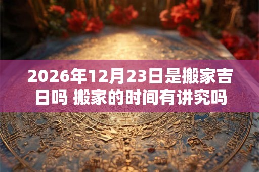 2026年12月23日是搬家吉日吗 搬家的时间有讲究吗