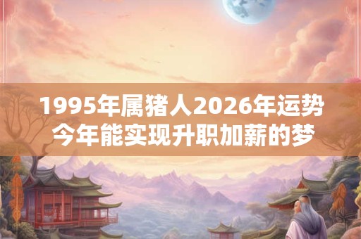 1995年属猪人2026年运势 今年能实现升职加薪的梦想