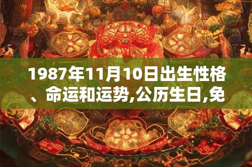 1987年11月10日出生性格、命运和运势,公历生日,免费算命 1987年11月10日出生性格、命运和运势,公历生日,免费算命