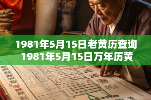 1981年5月15日老黄历查询 1981年5月15日万年历黄道吉日
