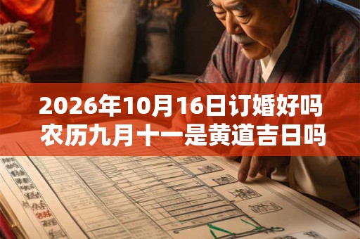 2026年10月16日订婚好吗 农历九月十一是黄道吉日吗 2026年10月16日订婚好吗 农历九月十一是黄道吉日吗