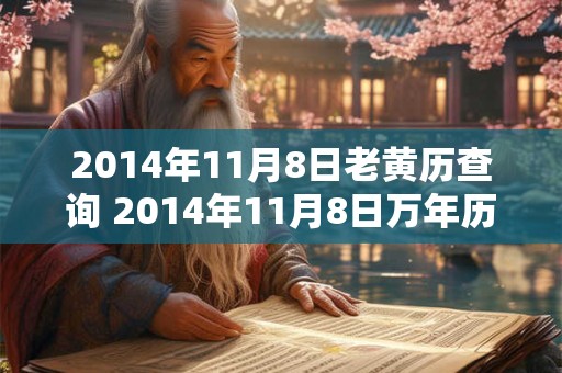 2014年11月8日老黄历查询 2014年11月8日万年历黄道吉日 2014年11月8日老黄历查询 2014年11月8日万年历黄道吉日