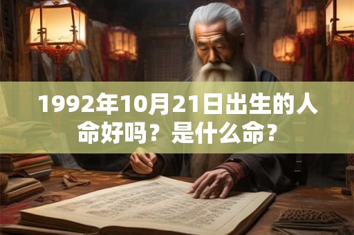 1992年10月21日出生的人命好吗？是什么命？