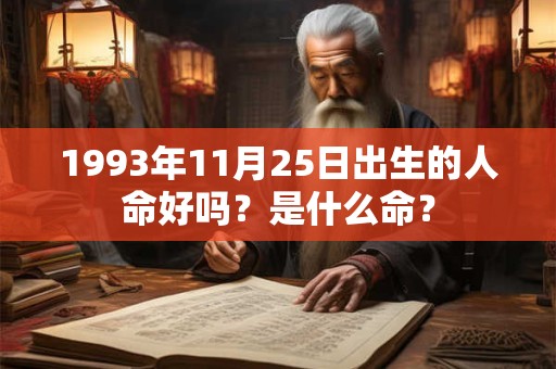 1993年11月25日出生的人命好吗?是什么命? 1993年11月25日出生的人命好吗?是什么命?