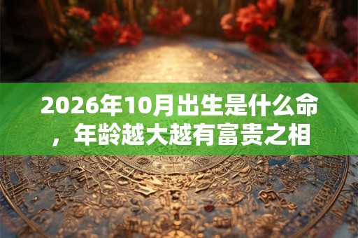 2026年10月出生是什么命,年龄越大越有富贵之相 2026年10月出生是什么命,年龄越大越有富贵之相