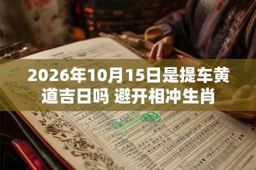 2026年10月15日是提车黄道吉日吗 避开相冲生肖