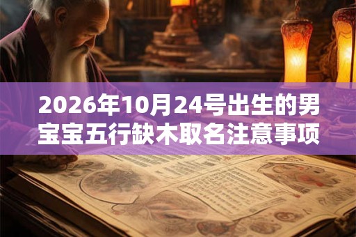 2026年10月24号出生的男宝宝五行缺木取名注意事项 2026年10月24号出生的男宝宝五行缺木取名注意事项