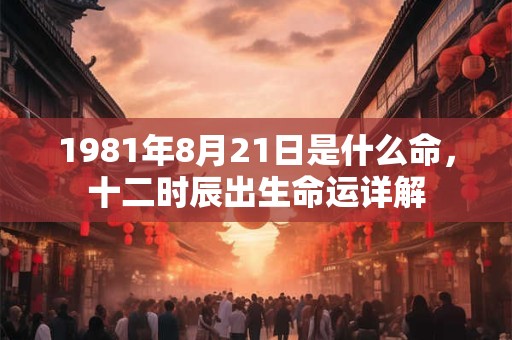 1981年8月21日是什么命，十二时辰出生命运详解