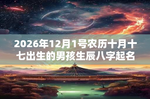 2026年12月1号农历十月十七出生的男孩生辰八字起名 2026年12月1号农历十月十七出生的男孩生辰八字起名