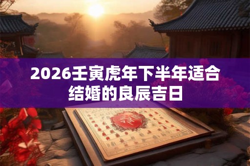 2026壬寅虎年下半年适合结婚的良辰吉日 2026壬寅虎年下半年适合结婚的良辰吉日