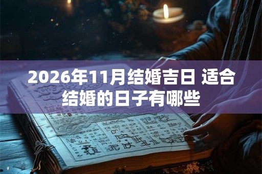 2026年11月结婚吉日 适合结婚的日子有哪些