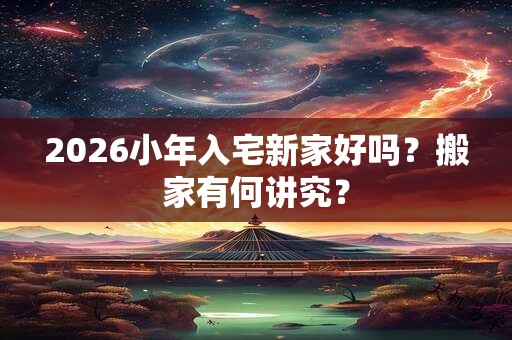 2026小年入宅新家好吗？搬家有何讲究？