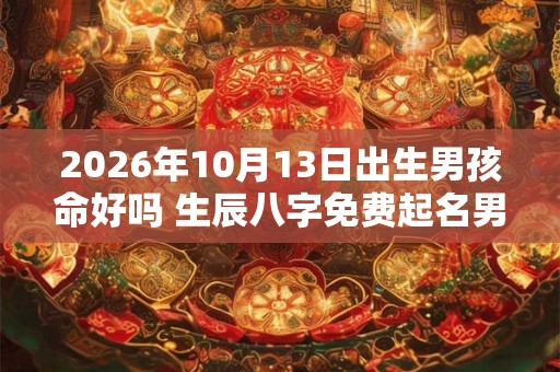 2026年10月13日出生男孩命好吗 生辰八字免费起名男孩