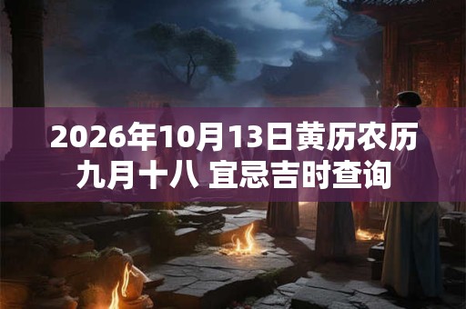 2026年10月13日黄历农历九月十八 宜忌吉时查询