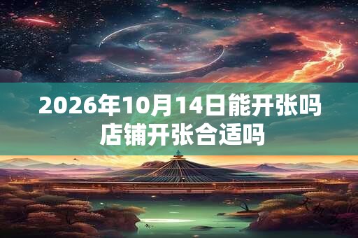 2026年10月14日能开张吗 店铺开张合适吗
