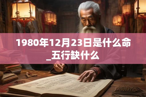 1980年12月23日是什么命_五行缺什么 1980年12月23日是什么命_五行缺什么