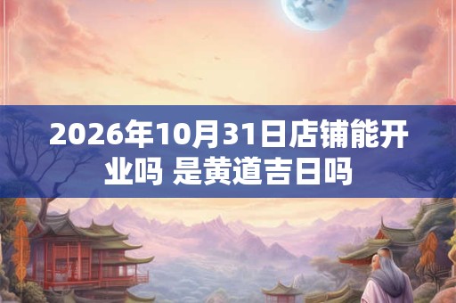 2026年10月31日店铺能开业吗 是黄道吉日吗 2026年10月31日店铺能开业吗 是黄道吉日吗