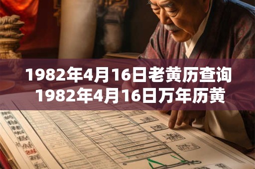 1982年4月16日老黄历查询 1982年4月16日万年历黄道吉日