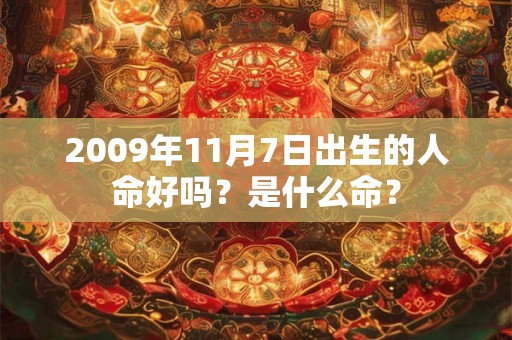 2009年11月7日出生的人命好吗？是什么命？