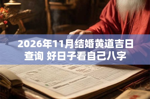 2026年11月结婚黄道吉日查询 好日子看自己八字