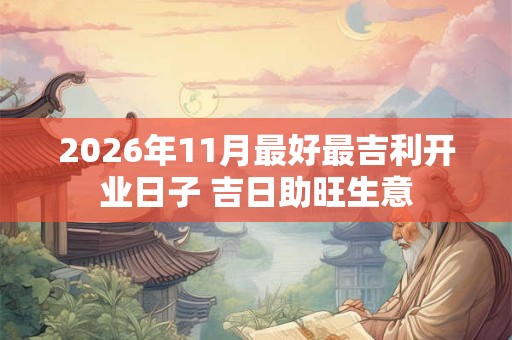 2026年11月最好最吉利开业日子 吉日助旺生意
