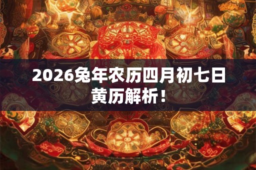 2026兔年农历四月初七日黄历解析! 2026兔年农历四月初七日黄历解析!